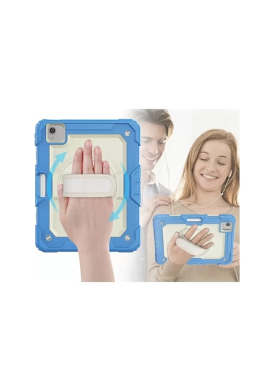 Newface Apple İpad Pro 11 2020 Kılıf Strap New Tablet Kapak - Mavi
