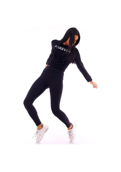 Gugus Basic Kapüşonlu Sweatshirt Siyah-