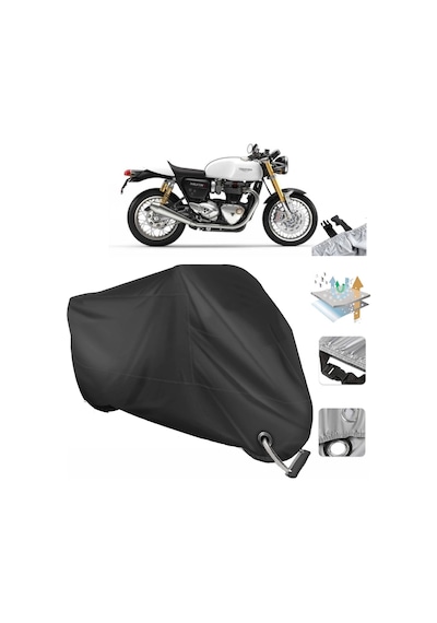 Triumph Thruxton 1200 R Motor Branda(Kilit Uyumlu-Siyah (457275526)
