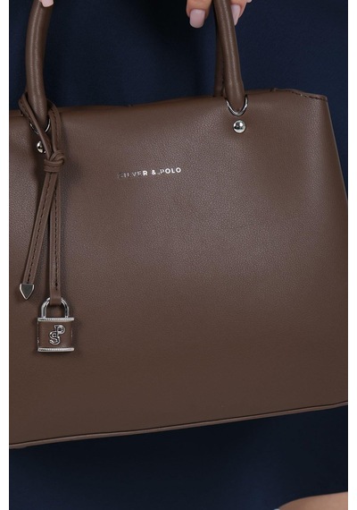 Silver Polo Sp1236 Kadın El Çantası Cilt Kahve-kahve