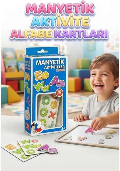 Manyetik Alfabe Seti 70 Parça Eğitici Harfler Ve Okul Öncesi Dil Gelişimi Destekleyen Oyun