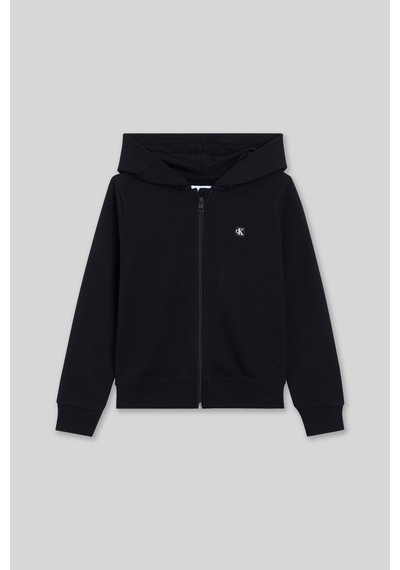 Calvin Klein Unisex Çocuk Siyah Fermuarlı Sweatshirt 2611uk08001