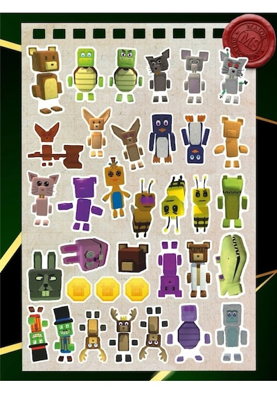 Super Bear Adventure Çocuk Sticker Seti 35 Adet Renkli & Eğlenceli Suya Dayanıklı