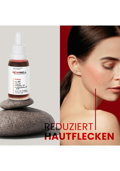 New Well Aha &amp Bha Canlandırıcı &amp Cilt Tonu Eşitleyici Kırmızı Peeling Cilt Serumu 30 Ml