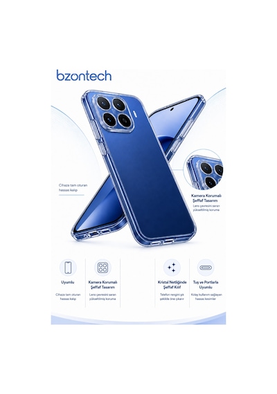 Xiaomi 17t Pro Uyumlu Kılıf Şeffaf Kamera Korumalı 3d