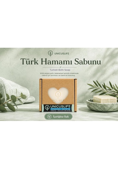 % 100 Saf Doğal Türk Hamamı Sabunu Katkısız El Yapımı 100 Gr