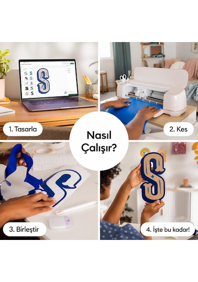 Cricut 2091774 Maker 4 Premium Tasarım Seti Kesim Makinesi + Sarf Malzemeleri Ve Aksesuarlar