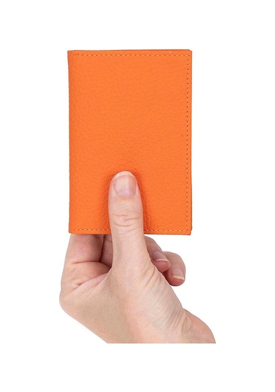 Bloominbag Bloomcard Verta Burnt Orange Hakiki Deri Dikey Kartlık Turuncu