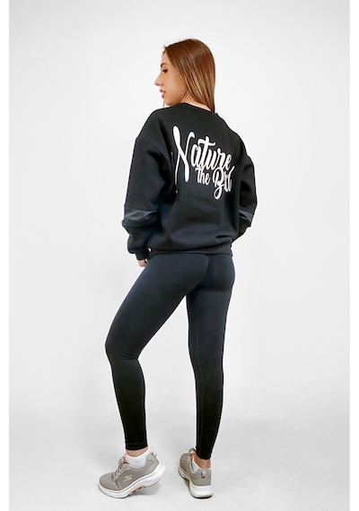 Nature The Brand Ntb Kolda Pvc Şerit Detaylı Oversize Sweatshirt Kırmızı