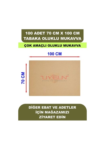 100 Adet 70cm X 100cm Baskısız Tabaka Oluklu Mukavva, Çocuk Etkinlik Kartonu, Maket Kartonu, Kargo Kartonu