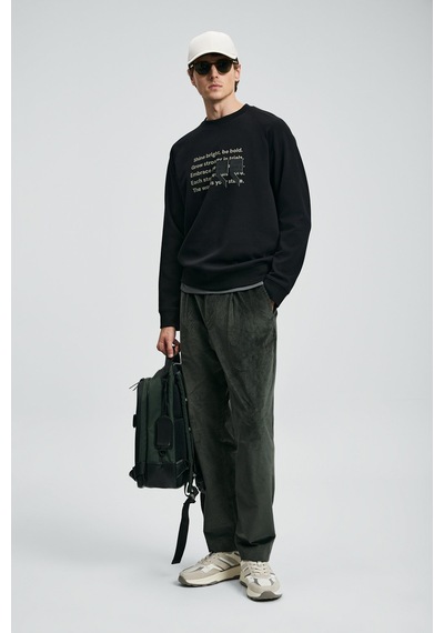 Lufian 112030174 Shadow Erkek Sweatshirt Siyah