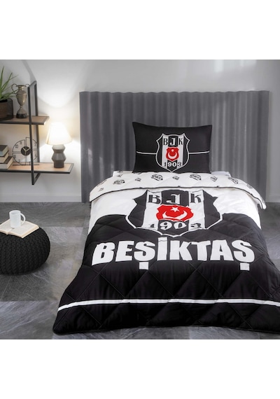 Taç Lisanslı Beşiktaş Logo Tek Kişilik Yorgan Seti 000000001000047035