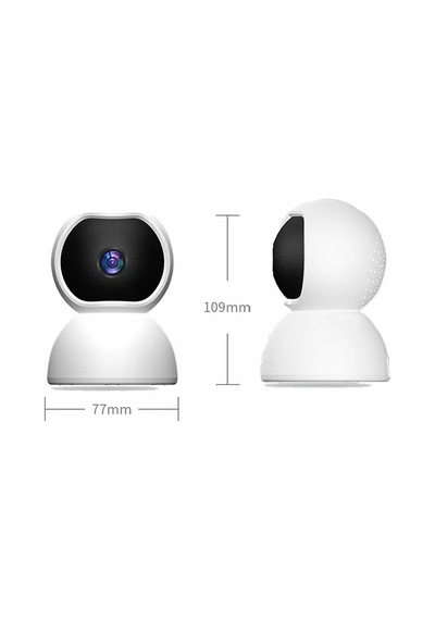 Thentech Tavana Duvara Sabitlenebilir Masaüstü Kullanılabilir Ip Kamera 360 Derece Dönen Wıfı Güvenlik Kamera