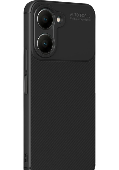 Mey İthalat Vivo Y18 Kılıf Auto Focus Karbon Kapak - Siyah