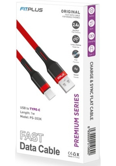 Fitplus Premium Ps-303 Type-C Data/Şarj Kablosu 2.4A 1Mt (521341801)