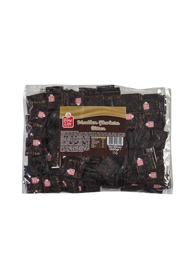 Fine Life Madlen Çikolata 1 Kg Bitter - Kahve Yanı İkramlık 3'li Ekonomik Paket - 3 Adet Tarı