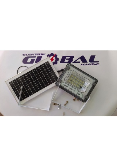 Lampist 200w Solar Led Projektör Güneş Enerjili Uzaktan Kumandalı Su Geçirmez Dış Mekan Sokak Ve Bahçe Aydınlatması