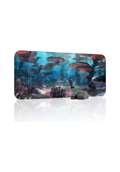 Subnautica Kaymaz Dikişli Kauçuk Oyuncu Mousepad V5 - 70x30 Xl Gaming Mouse Pad Fare Altlığı