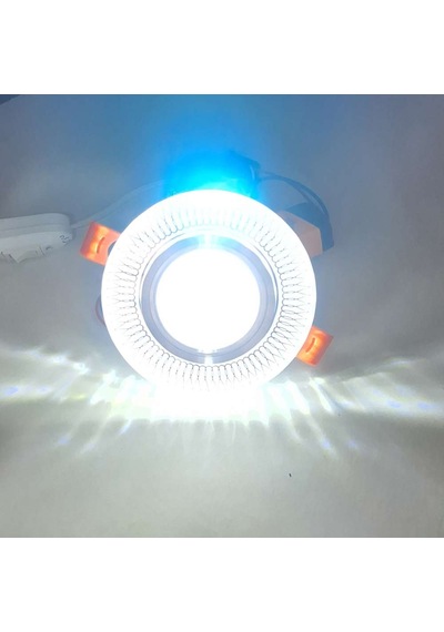Kristal Motifli 2+4,5 W Sıva Altı Spot Kenarı Beyaz Orta Beyaz