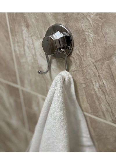 Hem Vantuzlu-vidalı Banyo Aksesuarı 3 Lü Set Kare Havluluk + Tuvalet Kağıtlığı + 2 Kancalı Havlu Askısı Gri