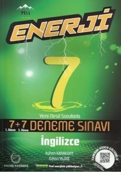 7. Sınıf Enerji İngilizce 7 + 7 Deneme Sınavı  -  Ayhan Karakurt  -  Palme Eğitim