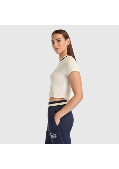 New Balance Nb Lifestyle Women Tshirt Kadın Bej T-shirt - Wnt3501 Krem