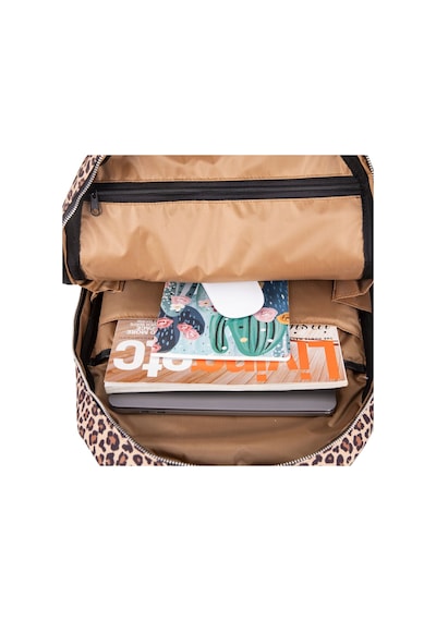 Bloominbag Earthy Leopard 13-14 İnç Laptop / Macbook Sırt Çantası Kahverengi - Sarı - Taba