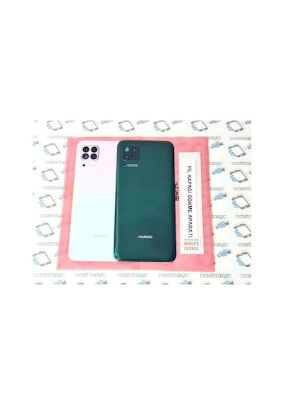Tkgz -  P40 Lite Arka Pil Batarya Kapağı (Kamera Lensi) (503836613) Renk Seçeneği-Beyaz