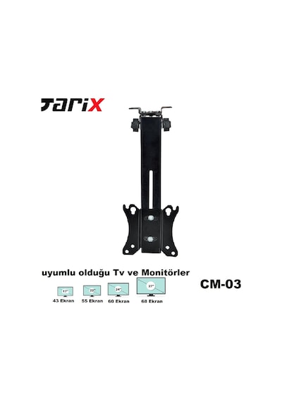 Tarix Cm-03 Eğimli Tavan Askı Aparatı 17"-27"
