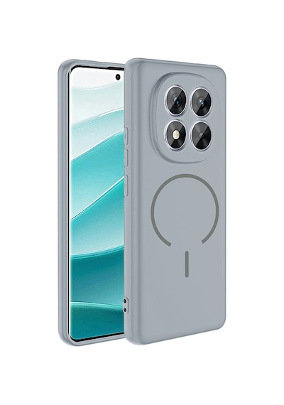 Xiaomi Redmi Note 14 Pro 5g Kılıf Magsafe Destekli Kamera Korumalı Yumuşak Silikon Pazarplus Titanyum-Gri