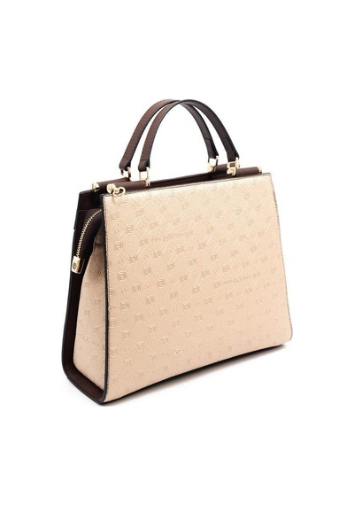 Silver Polo Sp1166 Kadın El Çantası Logolu Nut-kahve