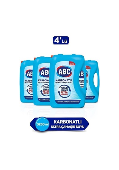 Abc Karbonatlı Ultra Çamaşır Suyu 3,25 Lt 4'lü Paket Diğer
