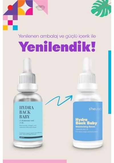 Vec Hydra Back Baby - 2 Hyaluronic Acid 2 B5 Vitamin 30 Ml