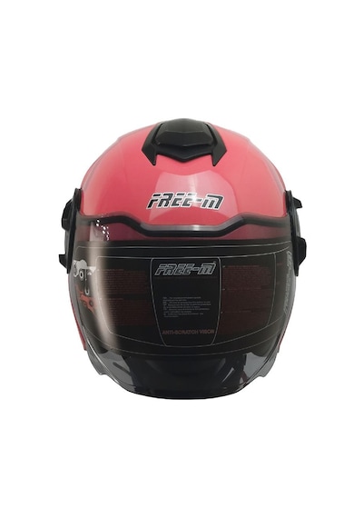 Fr665 Pink Motosiklet Kaskı Yarım Açık Güneş Vizörlü Motorcu Kask Pembe
