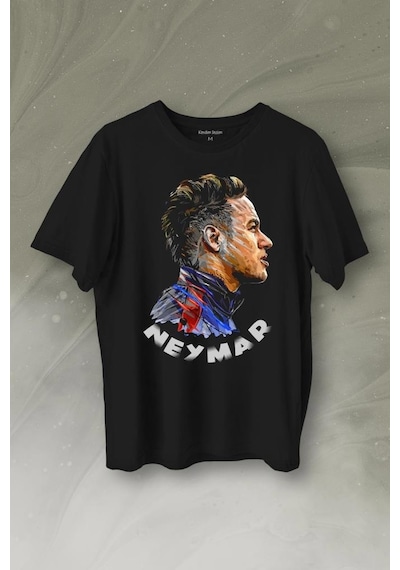 Neymar Jr 10 Psg Baskılı Tişört Unisex T-shirt 001