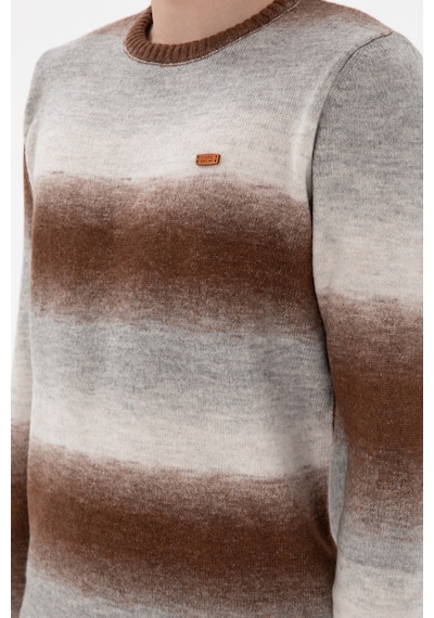U.S. Polo Assn. Erkek Slim Fit Bisiklet Yaka Gri Melanj Kazak 50297082-VR086