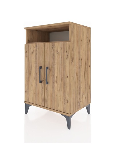 Hyperion Komodin 3 Raflı 2 Kapaklı 60x44x96 Çam-çam Çam