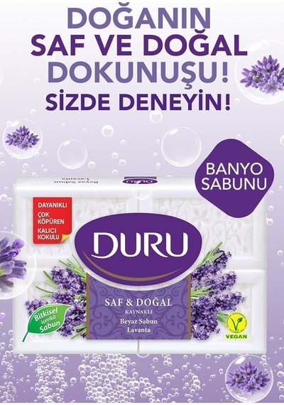 Duru Saf Ve Doğal Kalıp Sabun 4x150 G - Lavanta Adaçayı