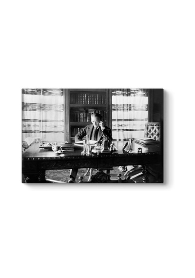 Atatürk Kitap Okurken Tablosu 60 X 40 -