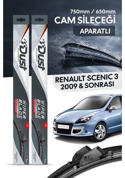 Renault Scenic Ⅲ 2009-sonrası Uyumlu Silecek Takımı 750mm/650mm S9