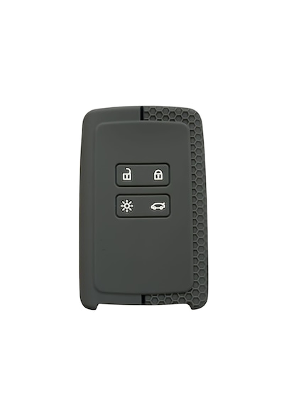 Autohan Keys Renault Anahtar Koruma Kılıfı, Petek Desenli, Gri-siyah, Clio 5, Megane 4, Captur, Kaleos, Kadjar İle Uyumlu