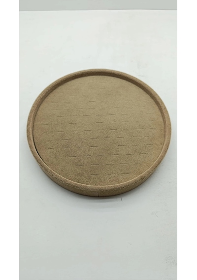 Silindir Model Süet Kumaş 20/20 Cm Batırmalı Sütlü Kahve Küpe-piercing Tablası