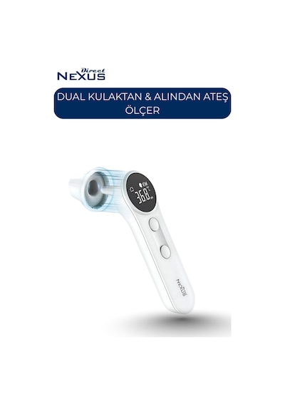 Direct Nexus Dual Kulaktan & Alından Ateş Ölçer Beyaz