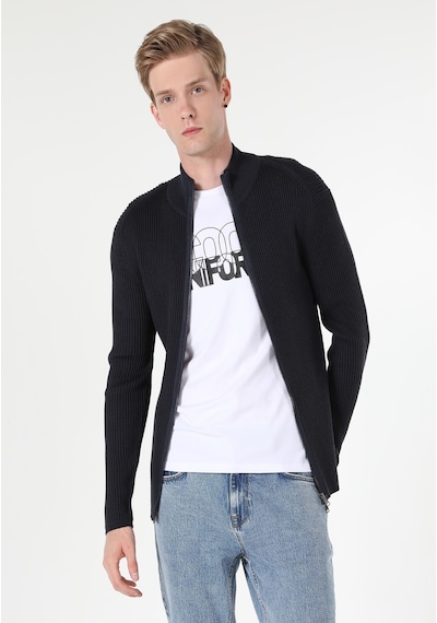 Colin's Colins Slim Fit Erkek Lacivert Hırka Cl1055784 Q1.v2 Mnv Mavi