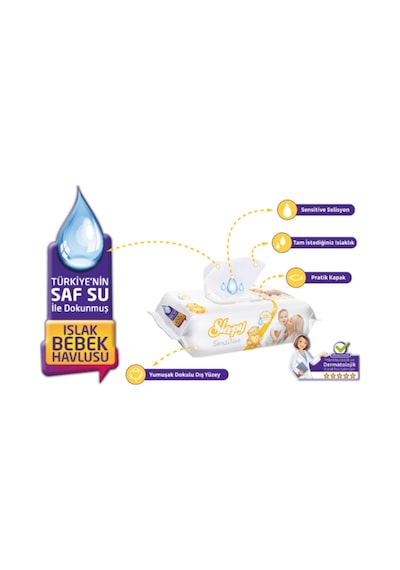 Sleepy Sensitive 90 Yaprak 12 Li Paket Islak Mendil