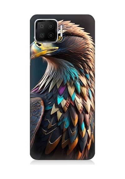 Oppo A73 Uyumlu Renkli Kaya Kartalı Desenli Silikon Kılıf