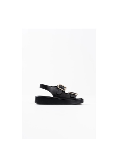 Trendella Siyah Cilt Kadın Sandalet Tr17my02a