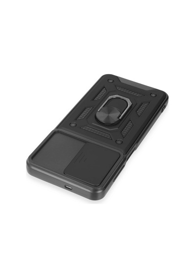 Samsung Galaxy M14 5g Kılıf Pars Lens Yüzüklü Silikon - Siyah