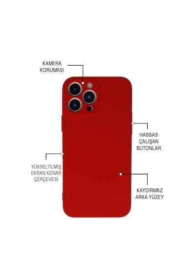 Apple Uyumlu iPhone 14 Pro Kapak Içi Kadife Kamera Korumalı Lansman Silikon Kılıf
