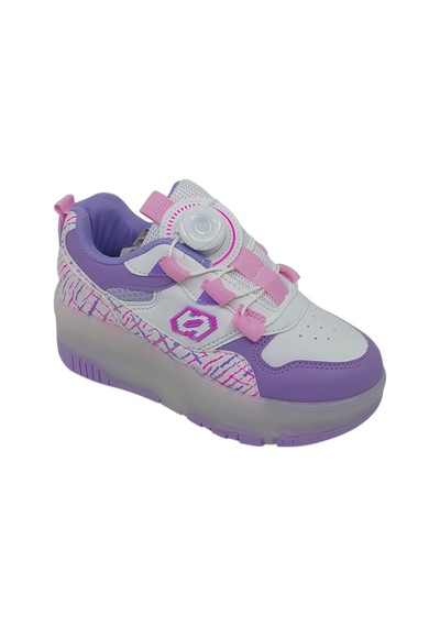 Zerhan 9625 Kız Çocuk Lila Işıklı Patenli Tekerlekli Sneaker Spor